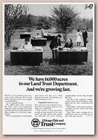 Anuncio de la revista Vintage Chicago Title and Trust Company